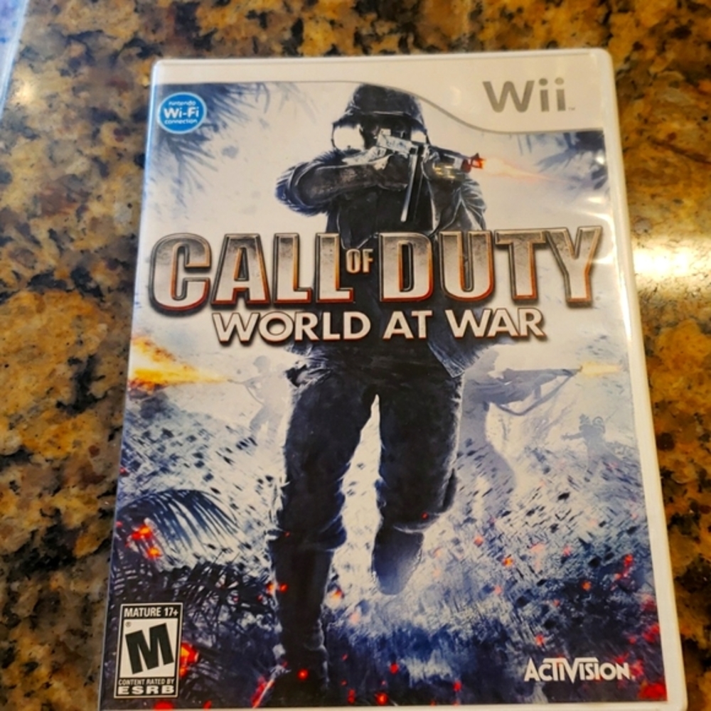 💜 NINTENDO CALL OF DUTY WORLD AT‎ WAR WII VIDEO GAME 2008